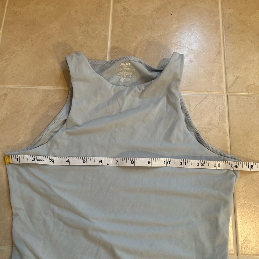 Skims Blue Opal Fits Everybody High Neck Body Suit M - Picture 6 of 7